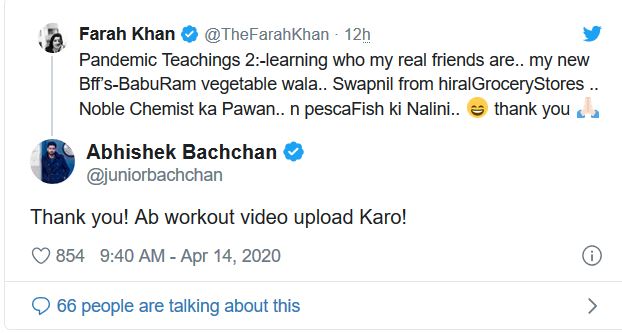 abhishek bachchan teases farah khan