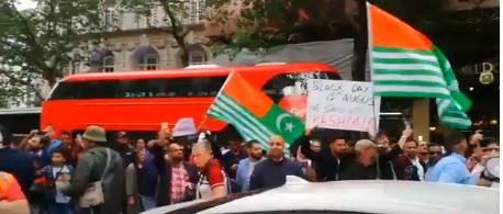 Kashmiri's protest in London against revoking article 370