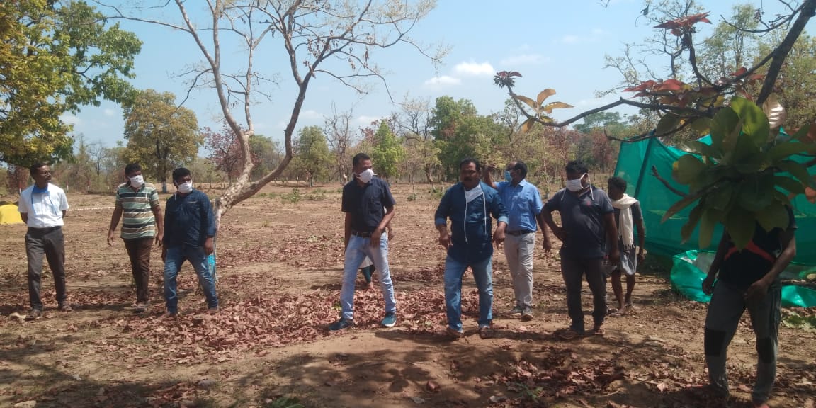 Bijapur District Panchayat representatives inspected MNREGA works