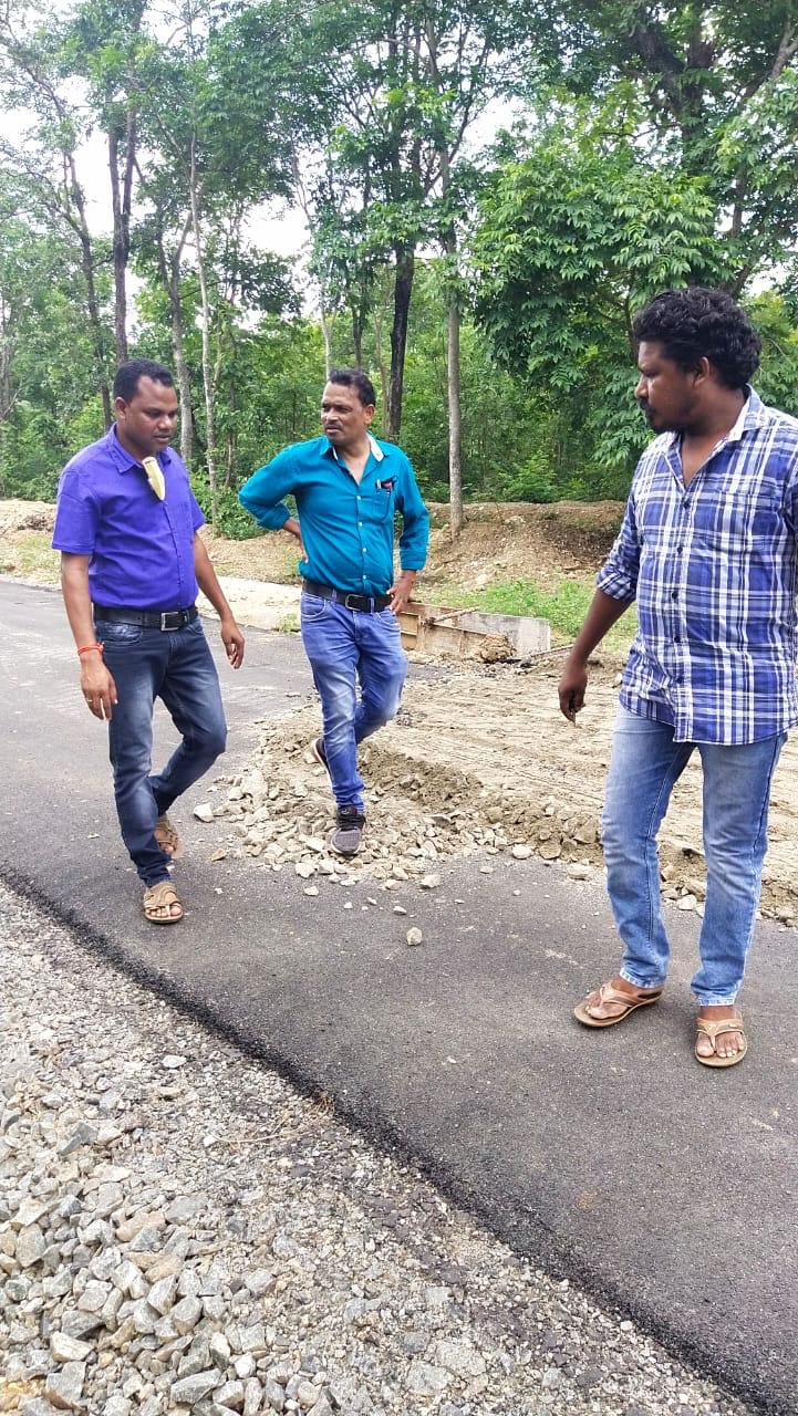 Inspection of road under construction