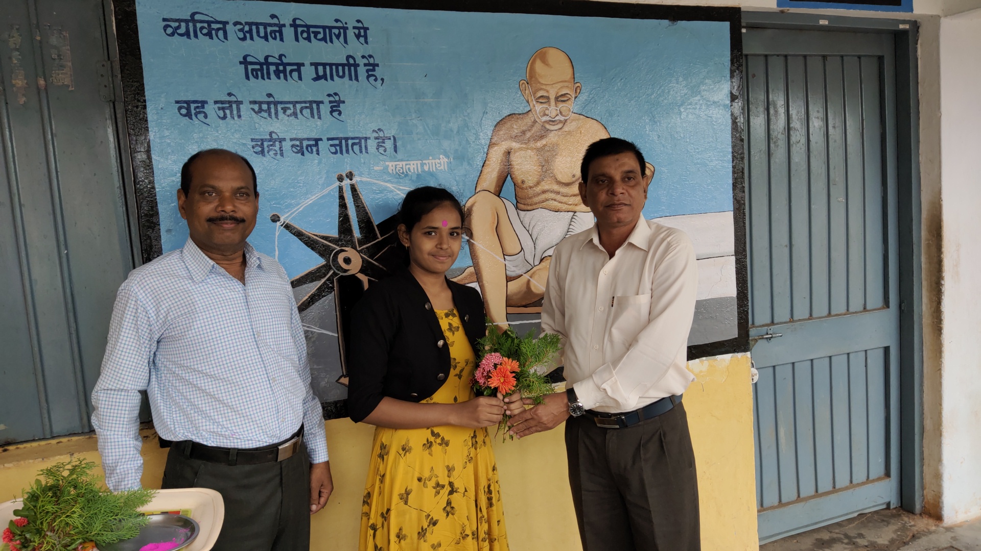 teacher congratulate bharti