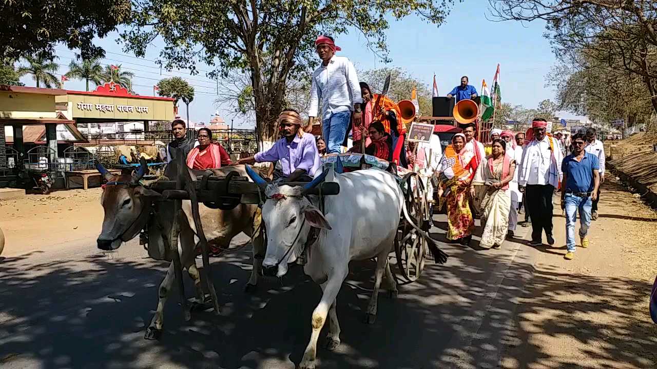 protest of congress in support of farmers movement