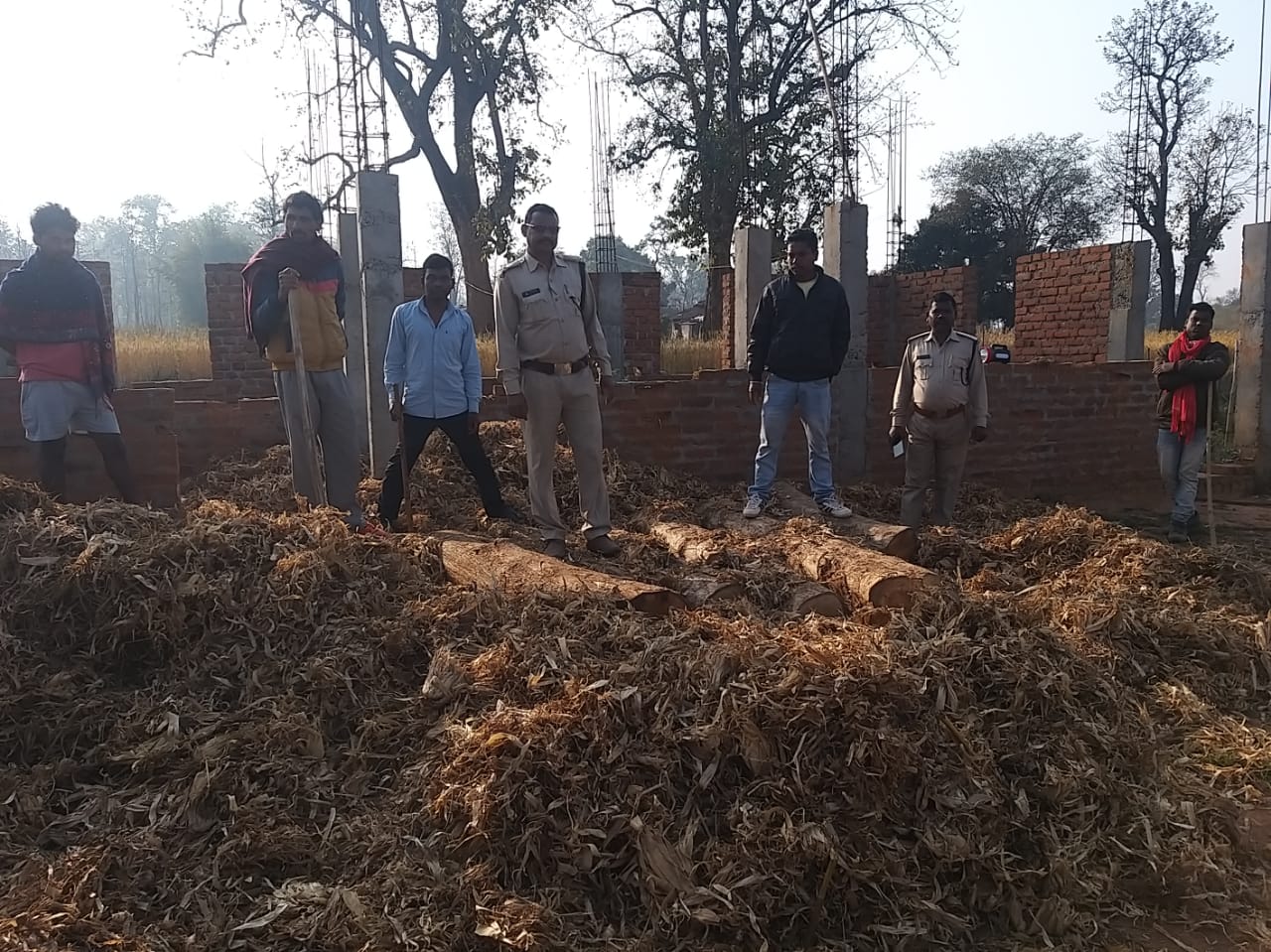 forest-department-team-seized-eight-teak-logs-in-balrampur