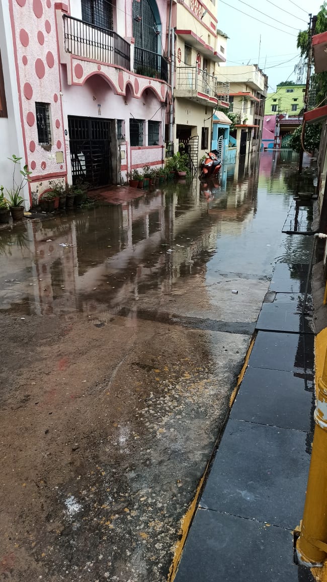 city became waterlogged due to heavy rains in Bilaspur