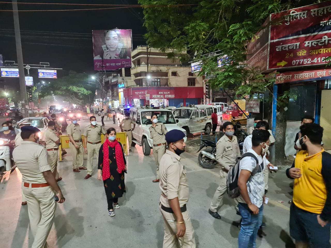 police checking vehicles