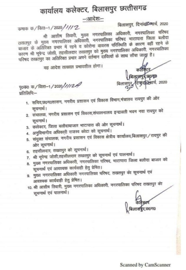 Collector issued order