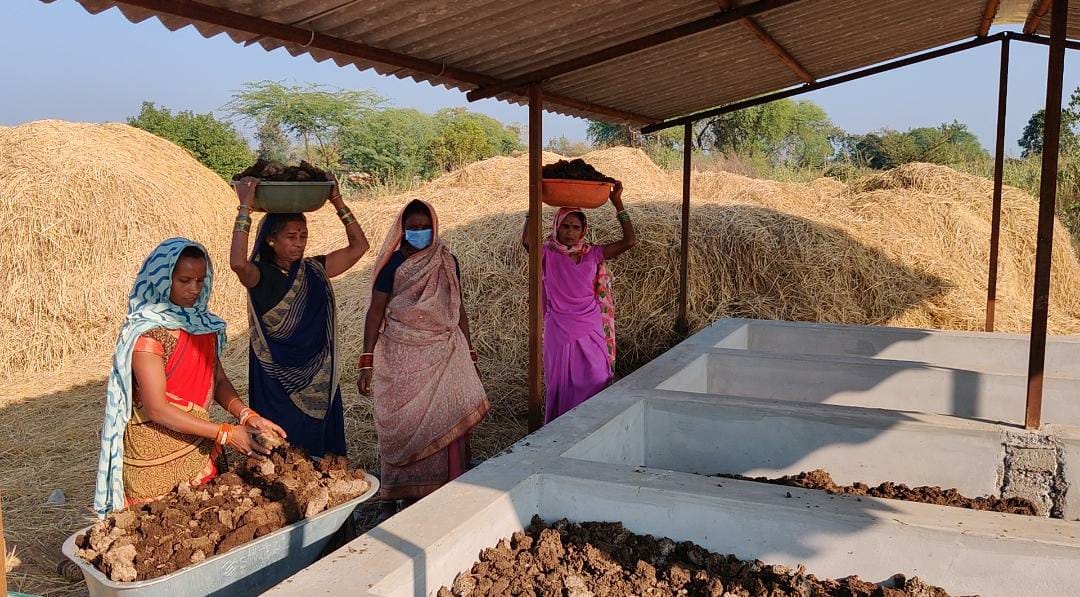 women-are-making-money-by-dung-vermi-compost-in-jhalum-gauthan-of-bemetra