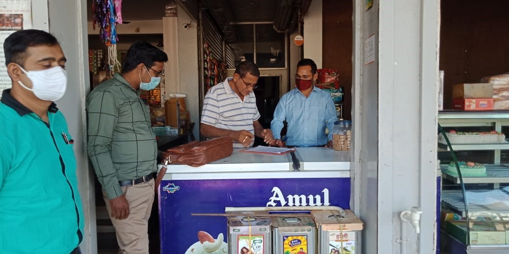 Food department team inspects several sweets shops in Berla block of bemetara