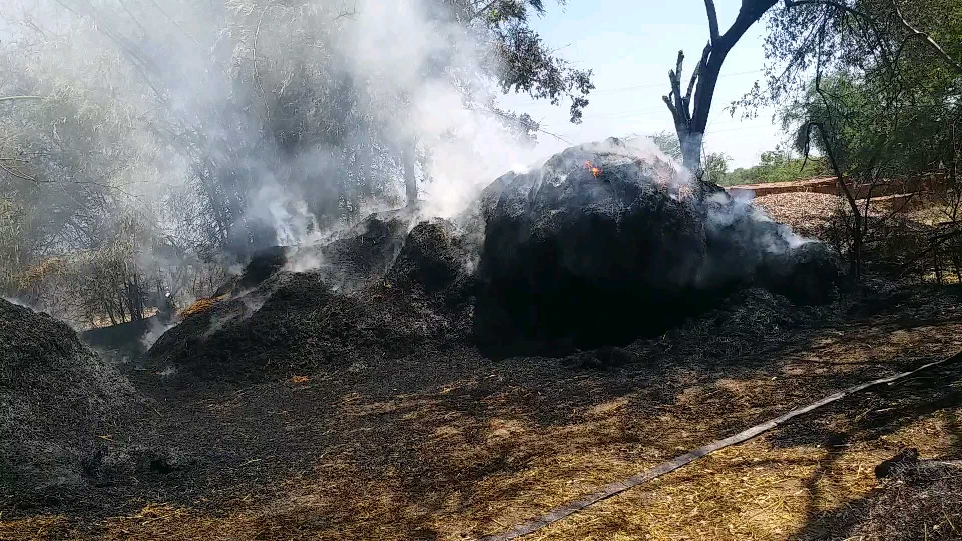 Fire in the farmer barn