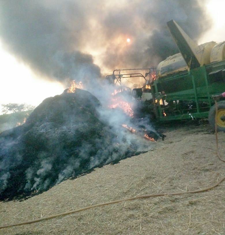 Tractor and crop were burnt to ashes due to short circuit fire in bemetara