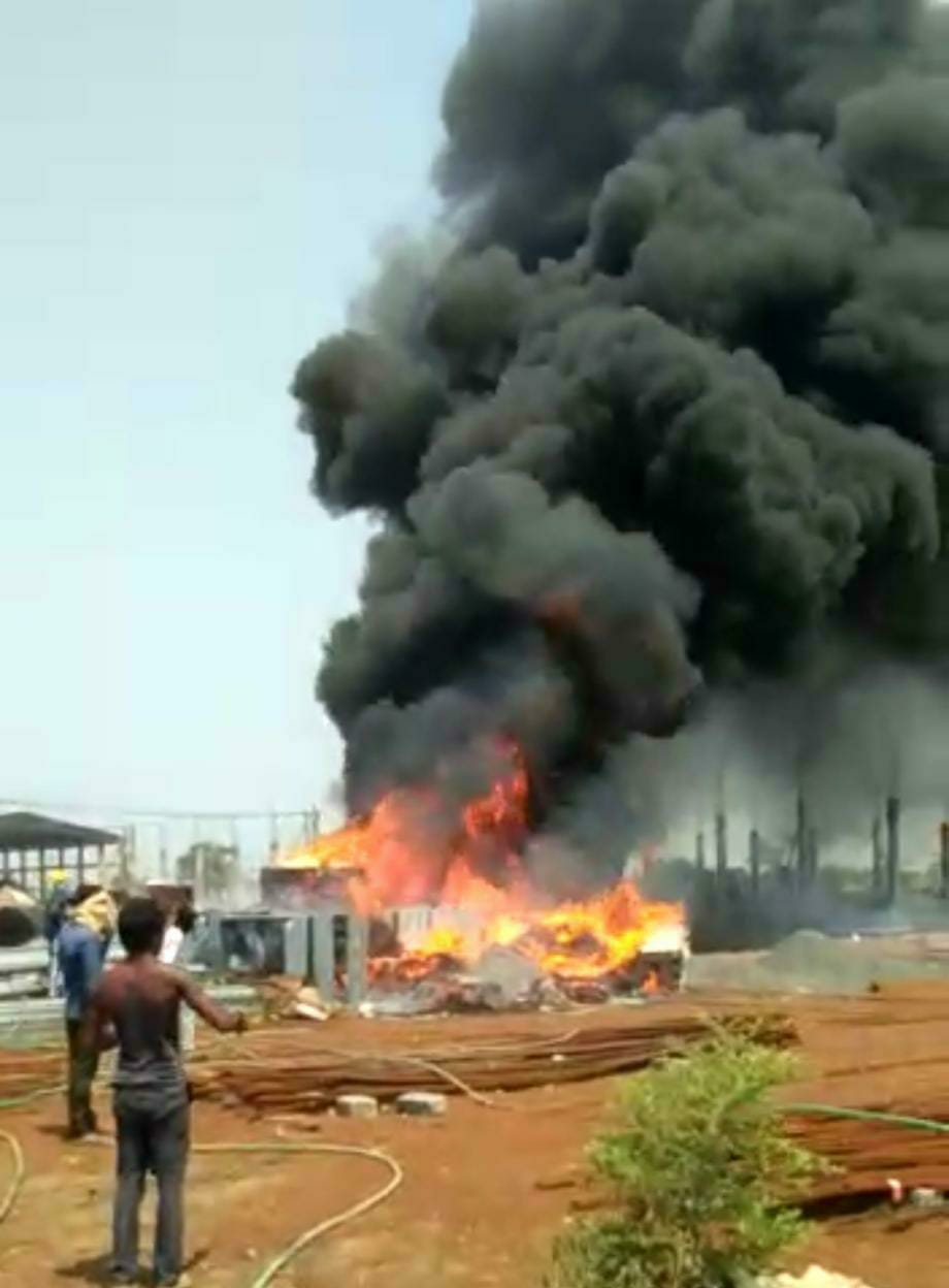 fire in venkataraman poultries farm