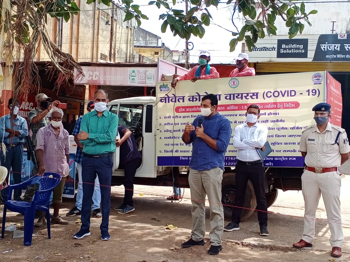 Corona awareness campaign from street theater in jagdalpur