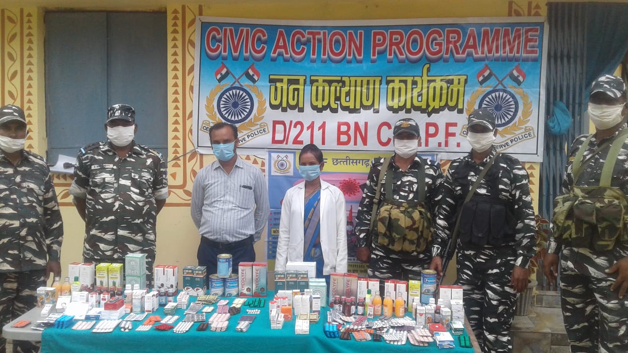 crpf corona awareness campaign in Dhamtari