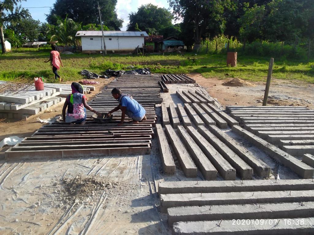 woman making poles