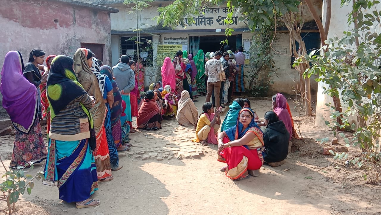 Voting for the first phase of the three-level panchayat election continues