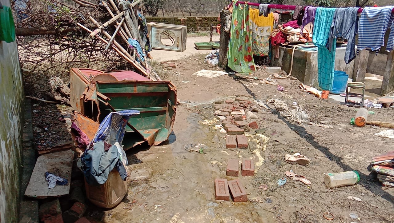 Flood caused destruction in Chandrapur