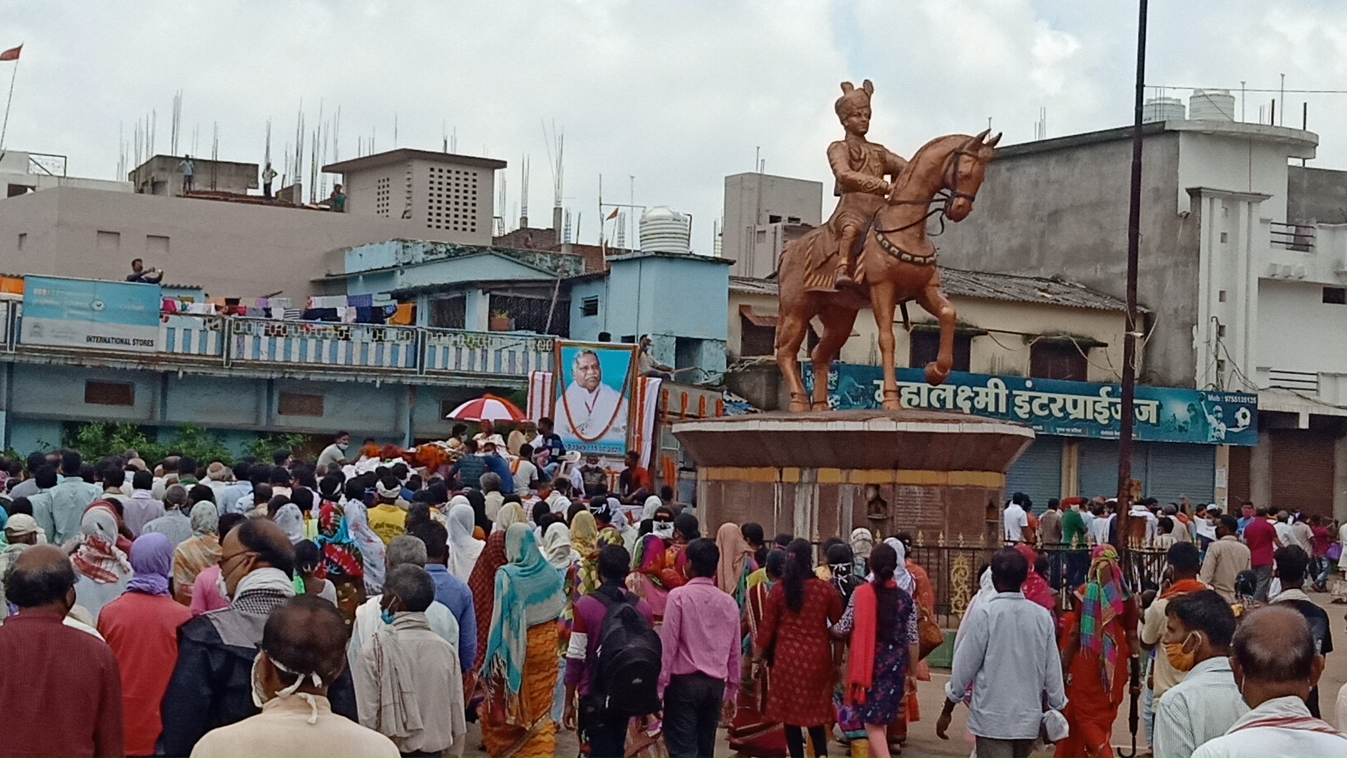 Funeral of national president of vanvasi kalyan ashram jagdev ram in jashpur