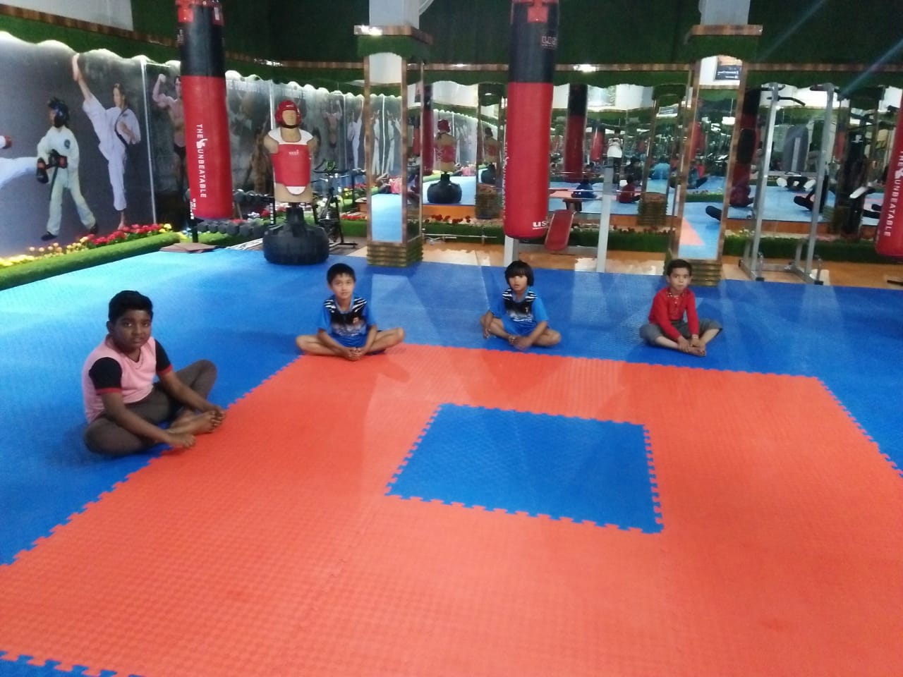 Girls learning taekwondo for self defence in Jashpur