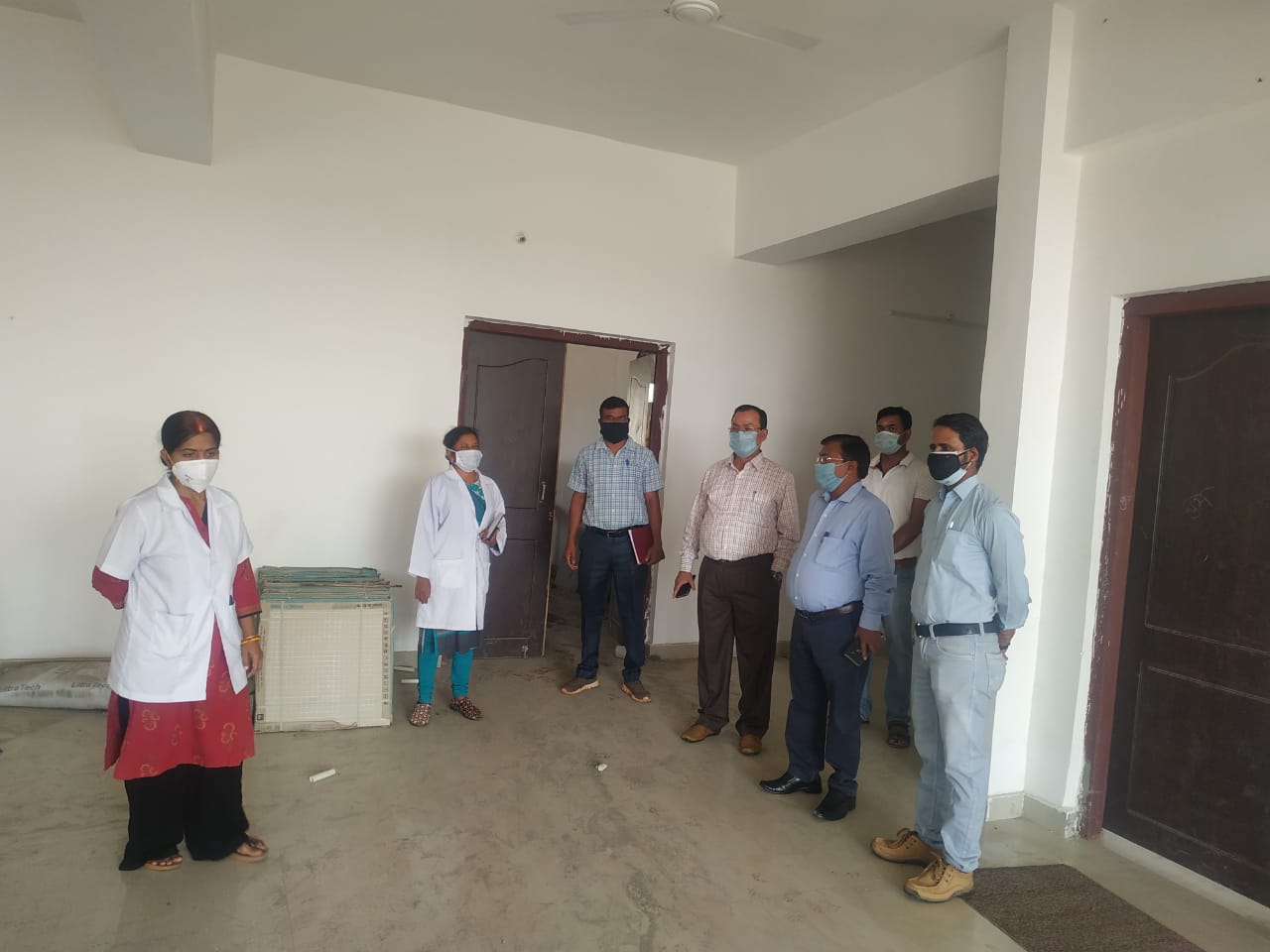 collector inspected under construction virology lab in surajpur