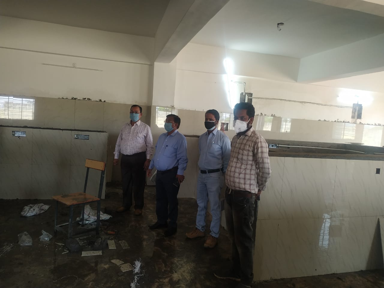 collector inspected under construction virology lab in surajpur