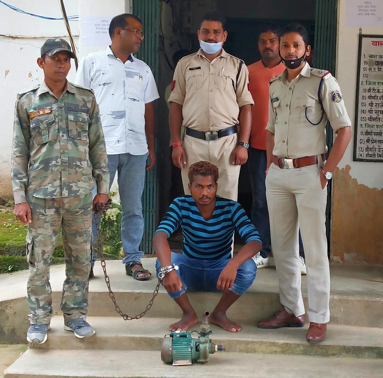 One person arrested for theft of Tullu pump in jashpur