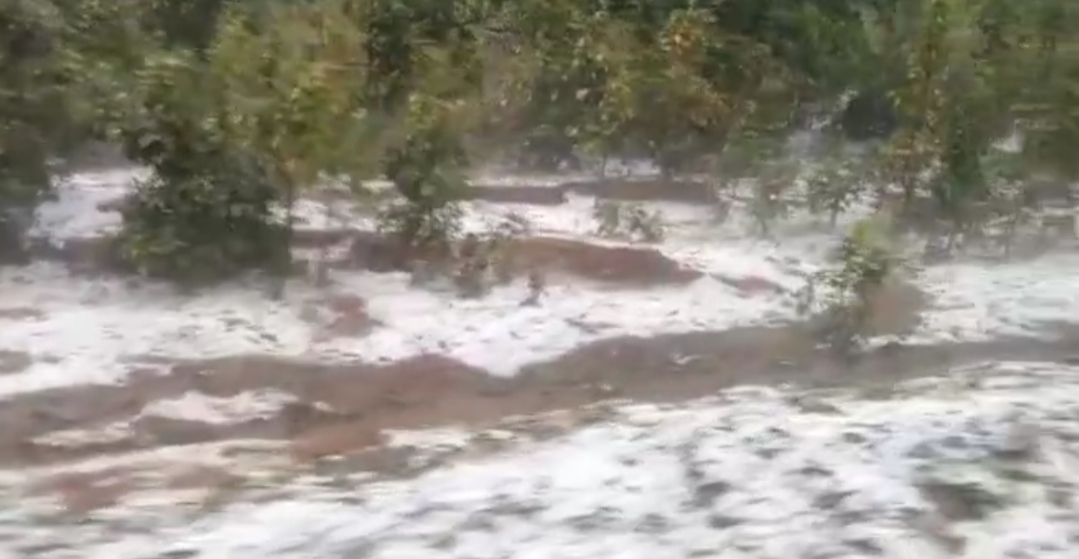 Heavy rain and hail in Jashpur