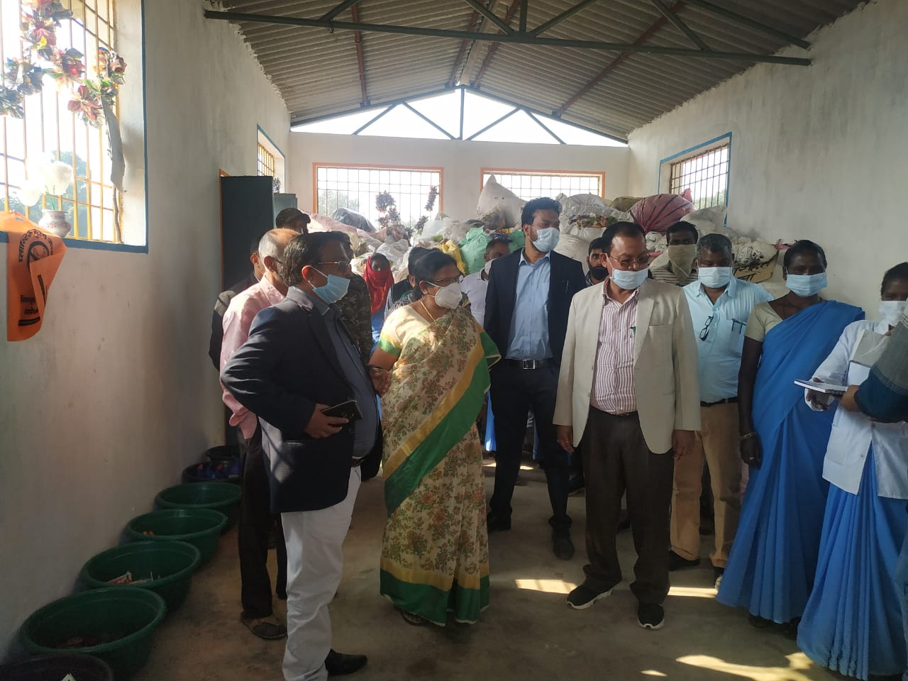 Geneviva Kindo inspects Solid and Liquid Waste Management Center