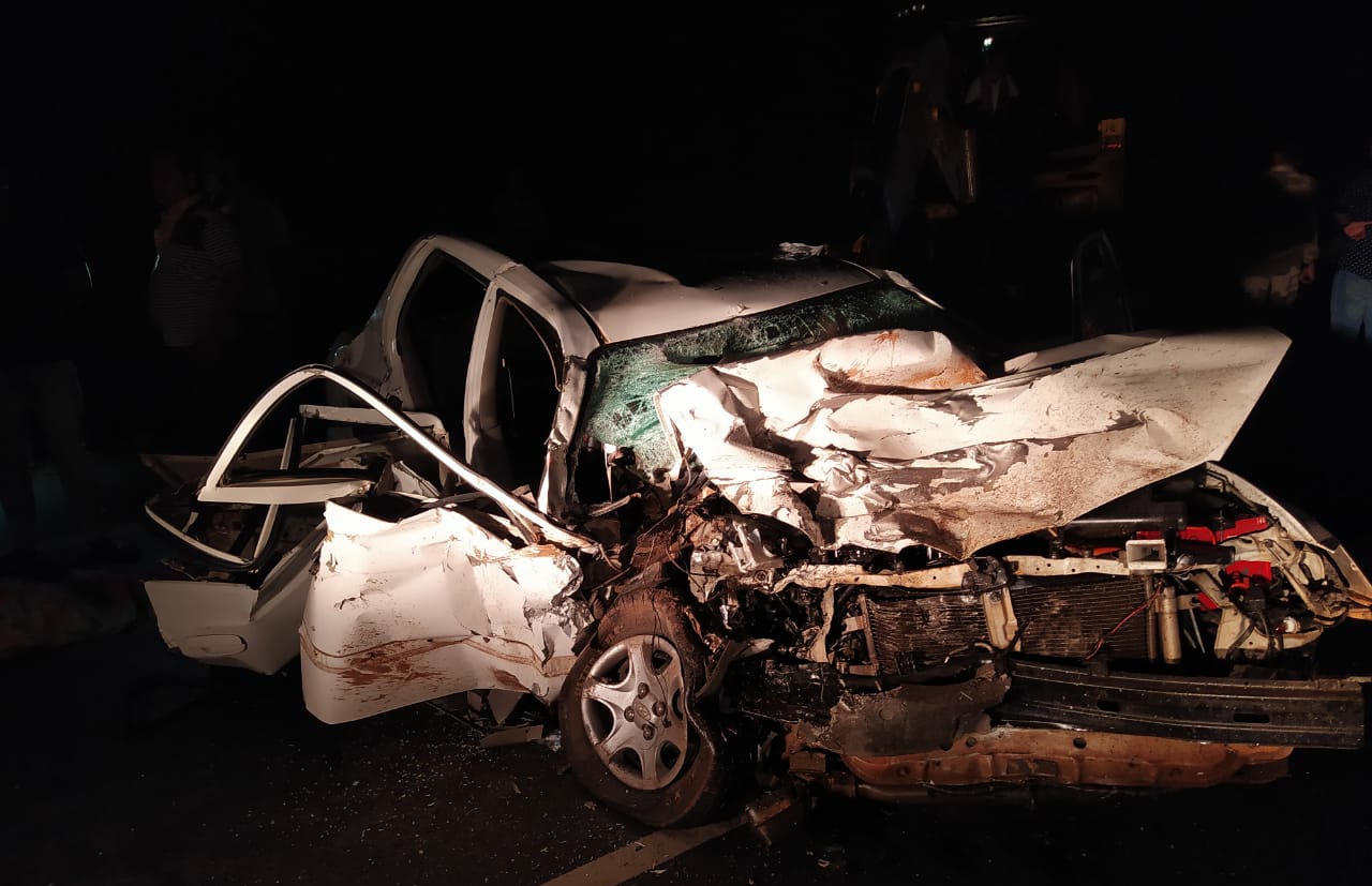 road accident between sumo and car in NH30