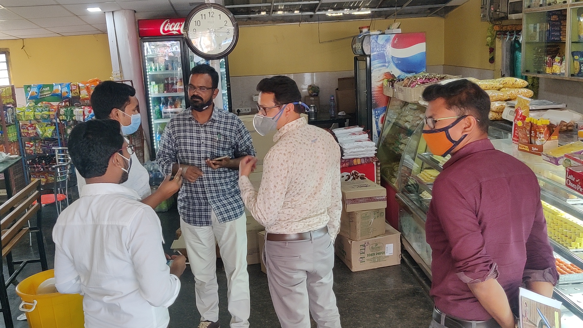 Food safety officers team undergoes surprise inspection of sweets and grocery stores in kondagaon