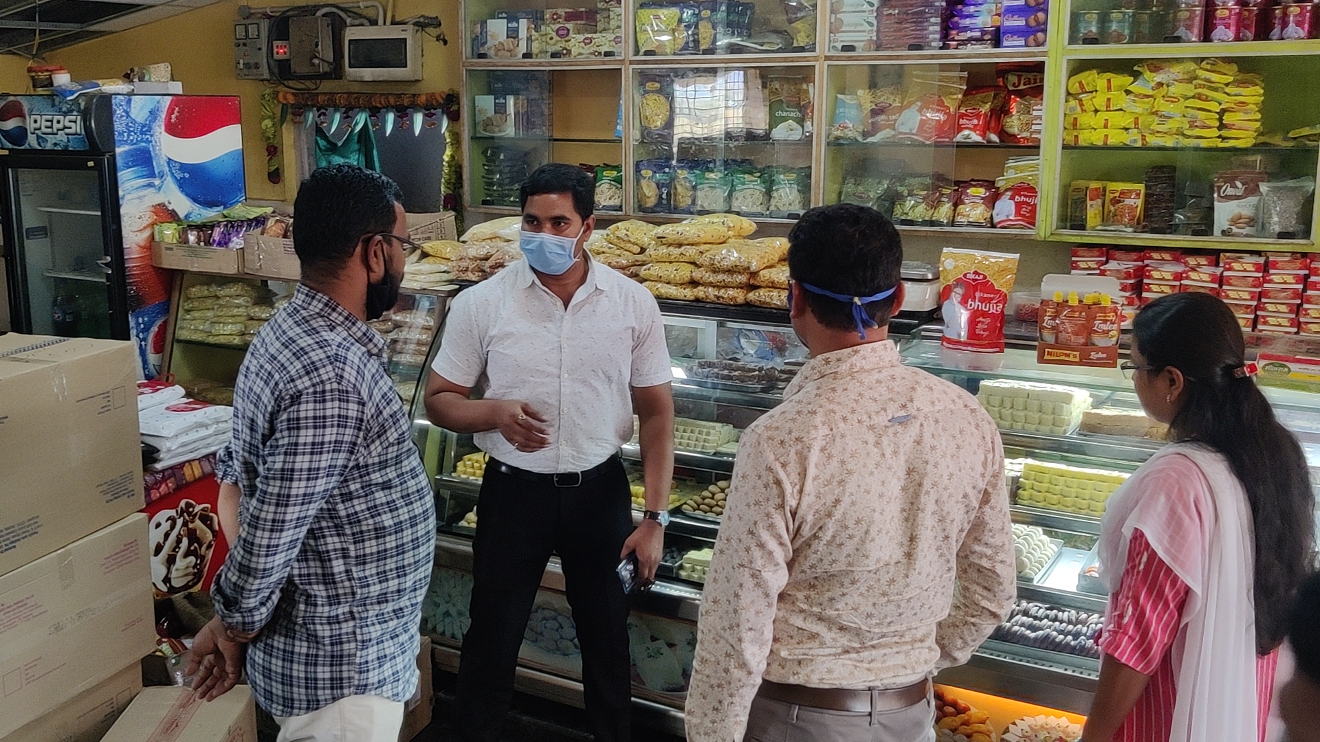Food safety officers team undergoes surprise inspection of sweets and grocery stores in kondagaon