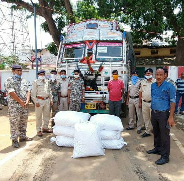 123 kg of cannabis was carrying with Sodium bai carbonate  in kondagaon