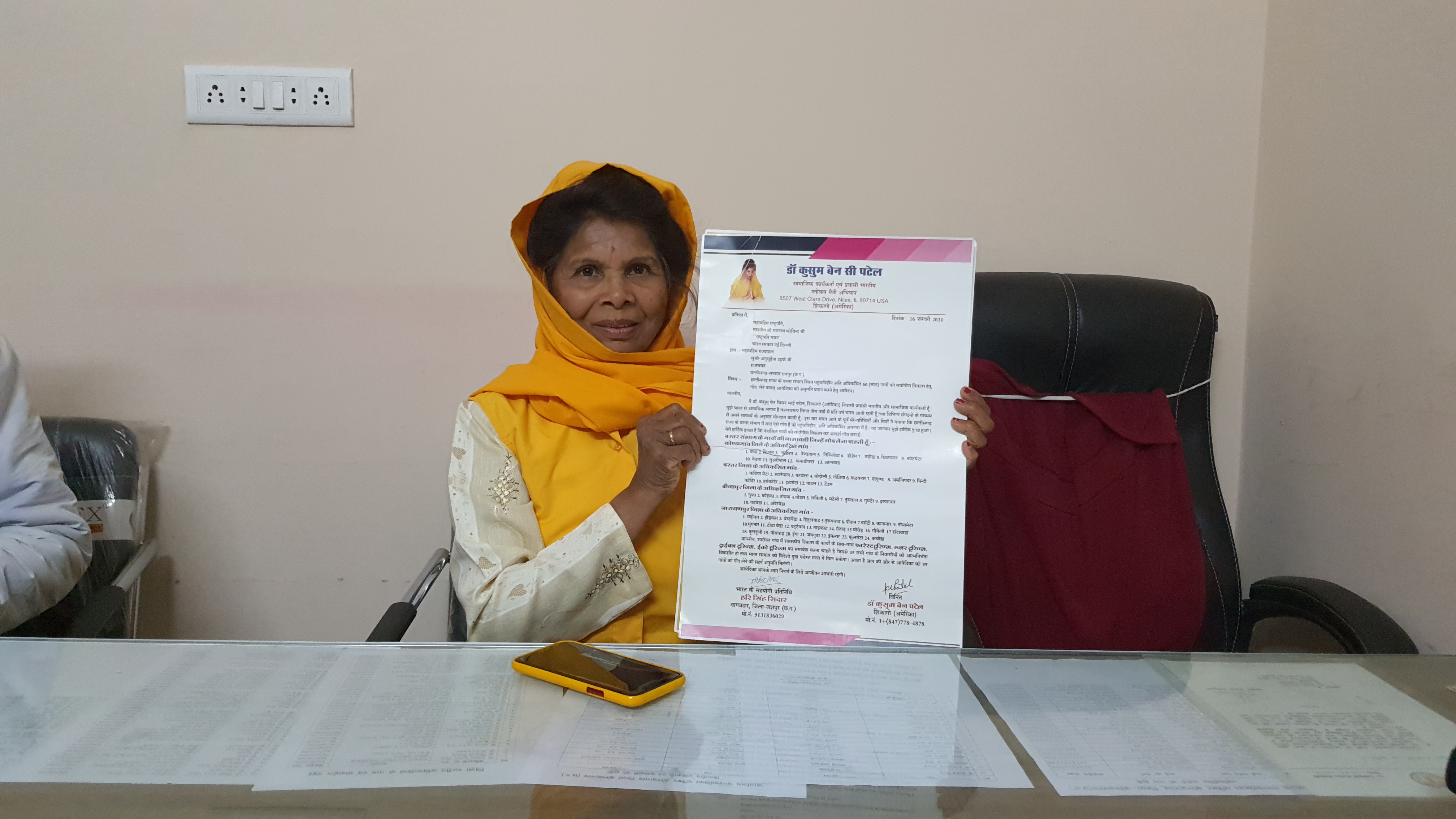 Overseas Indian doctor Kusum Ben adopts 61 villages of Bastar division