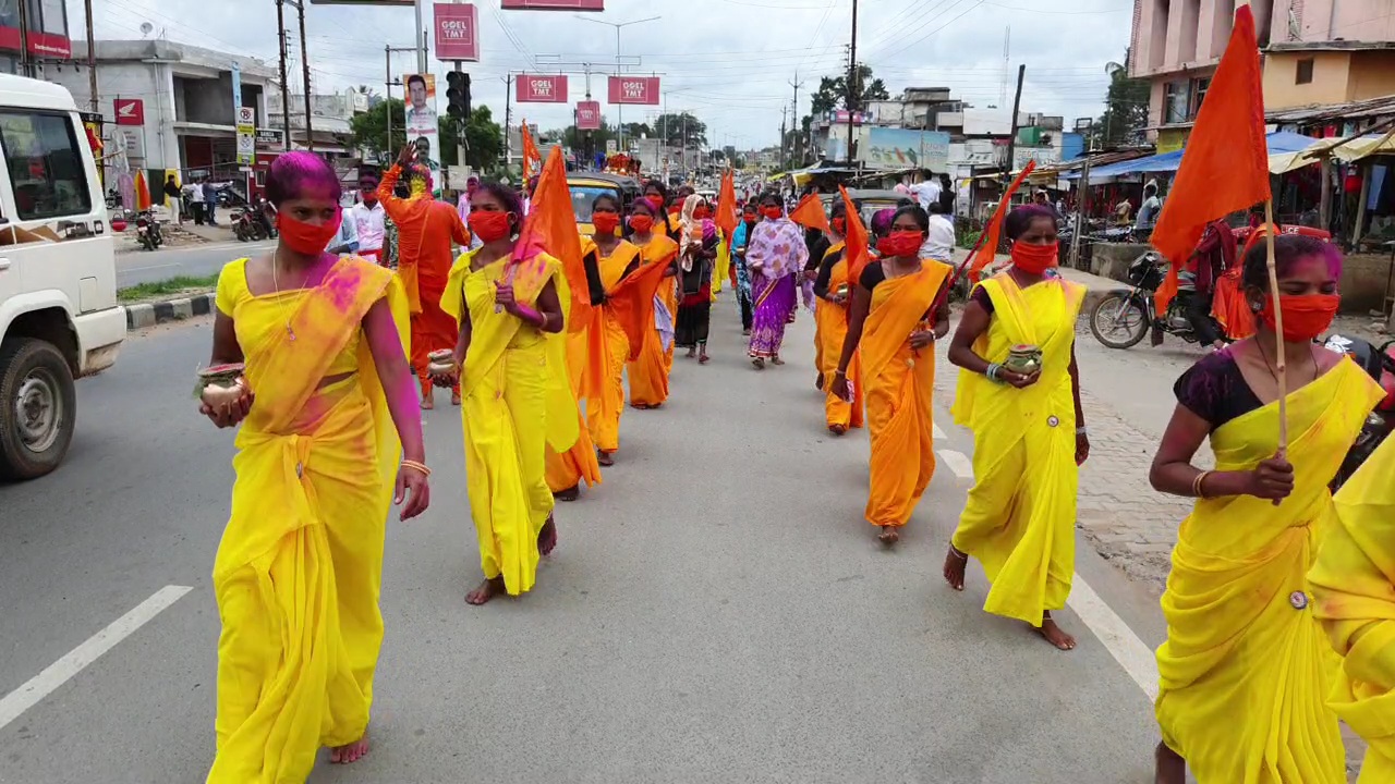 Devotees going to Jalabhishek on the last Monday of Savan month