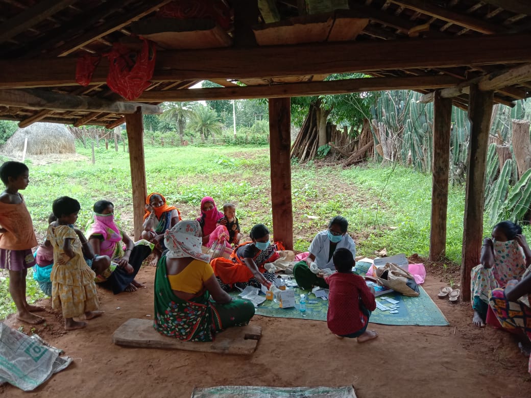 Malaria screening of villagers