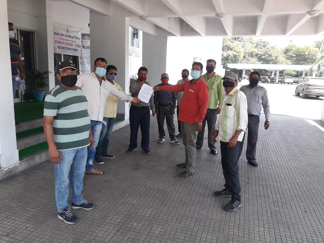 Labor organization protests in Korba