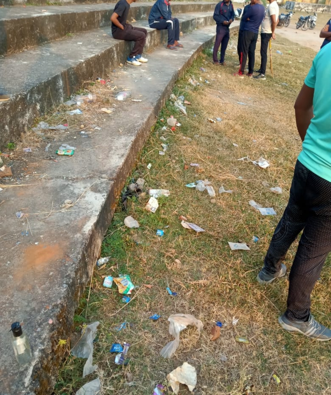 anti-social elements in playground at katghora in korba