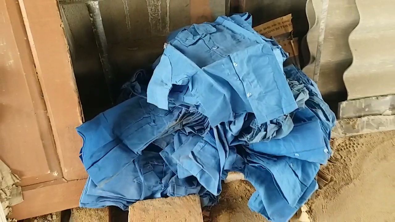 Poor children uniforms dumped in garbage