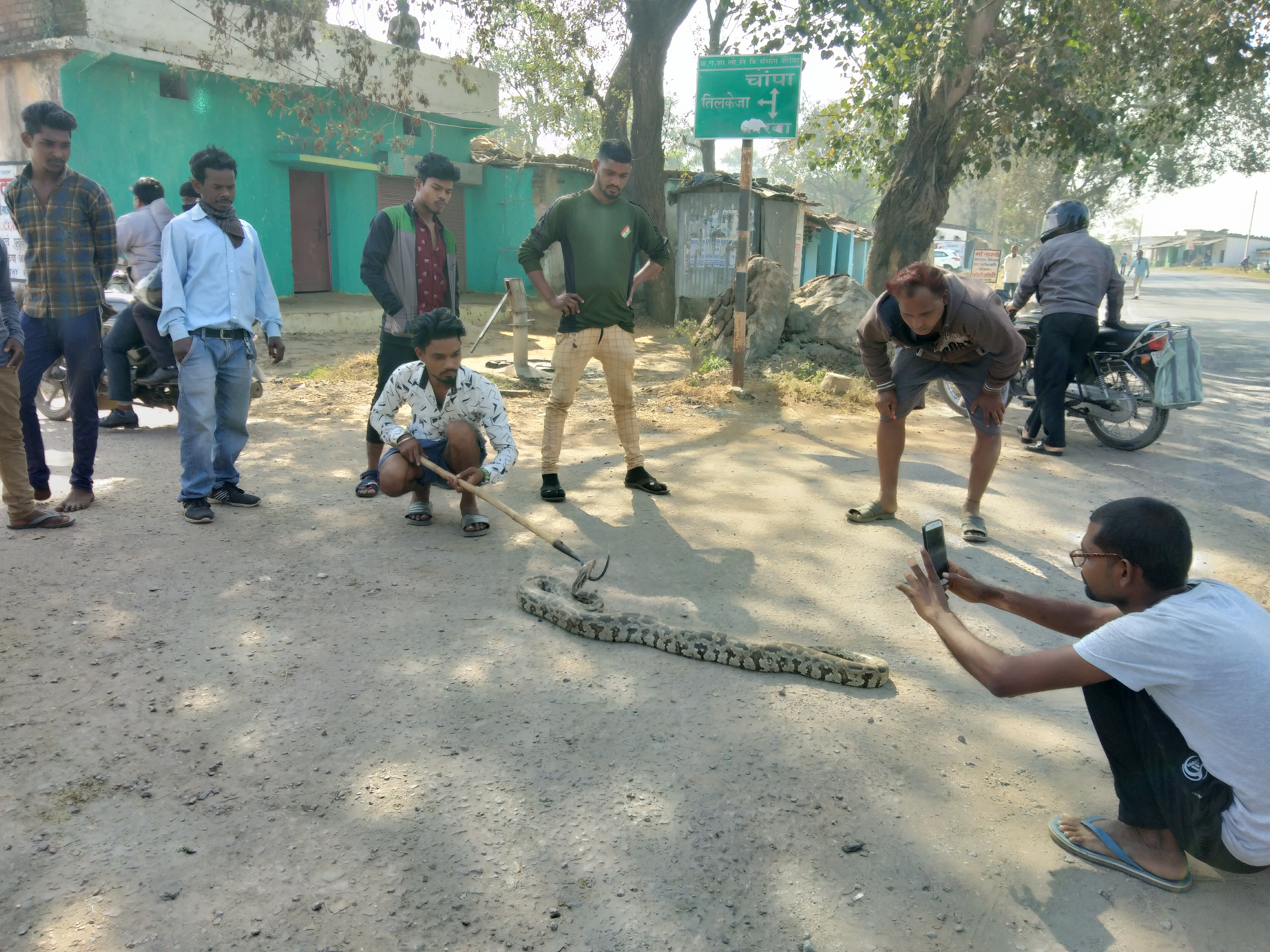 Python enters a farmer house in Patdi village of korba