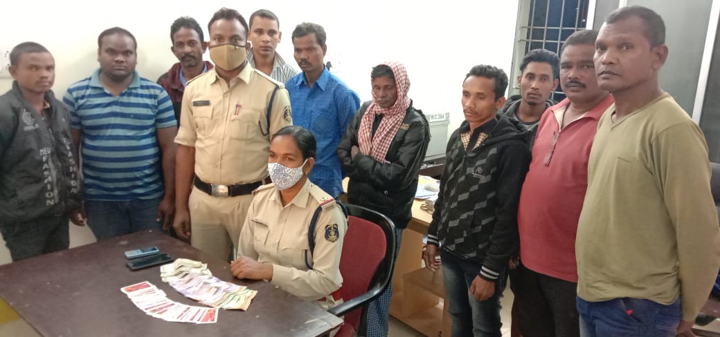 464 gamblers caught in korba