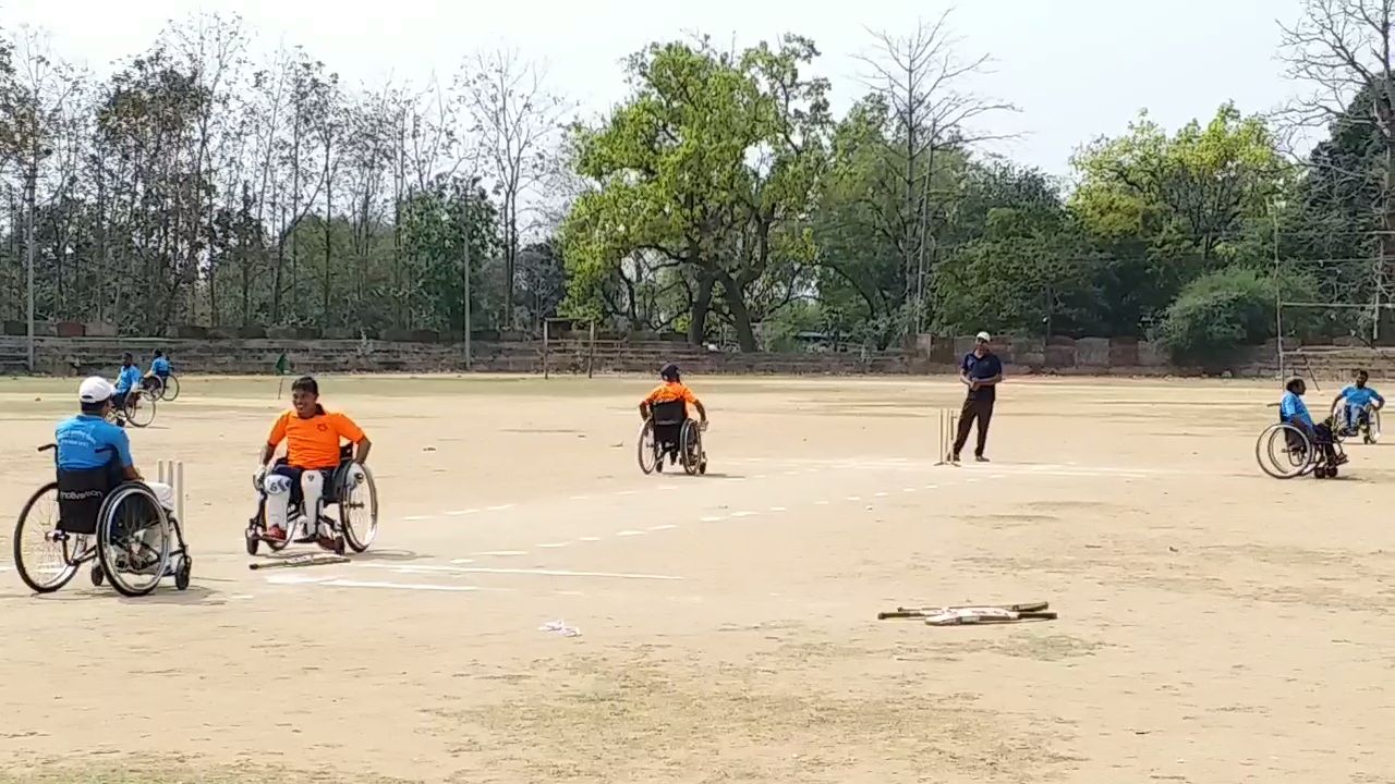 Wheelchair cricket in korba Wheelchair cricket in korba