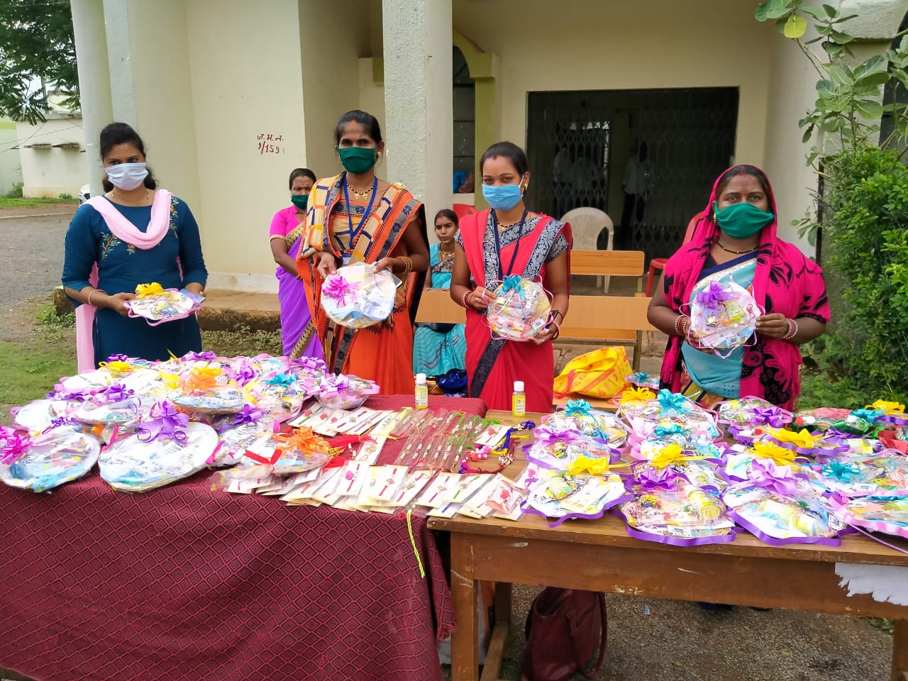 Stall of attractive swadeshi rakhiyan