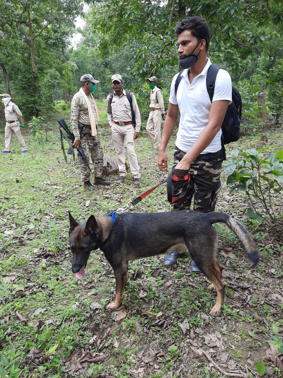 Forest Department Staff with Dog Squad