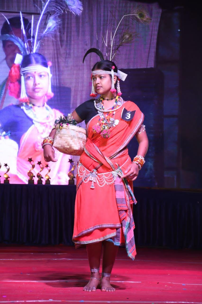 Youth walk ramp in traditional costumes in Abujhmad