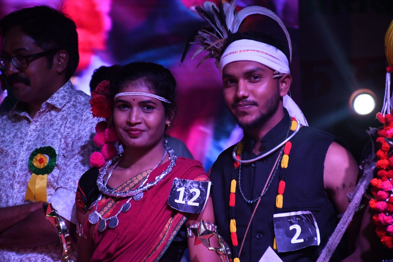 Youth walk ramp in traditional costumes in Abujhmad