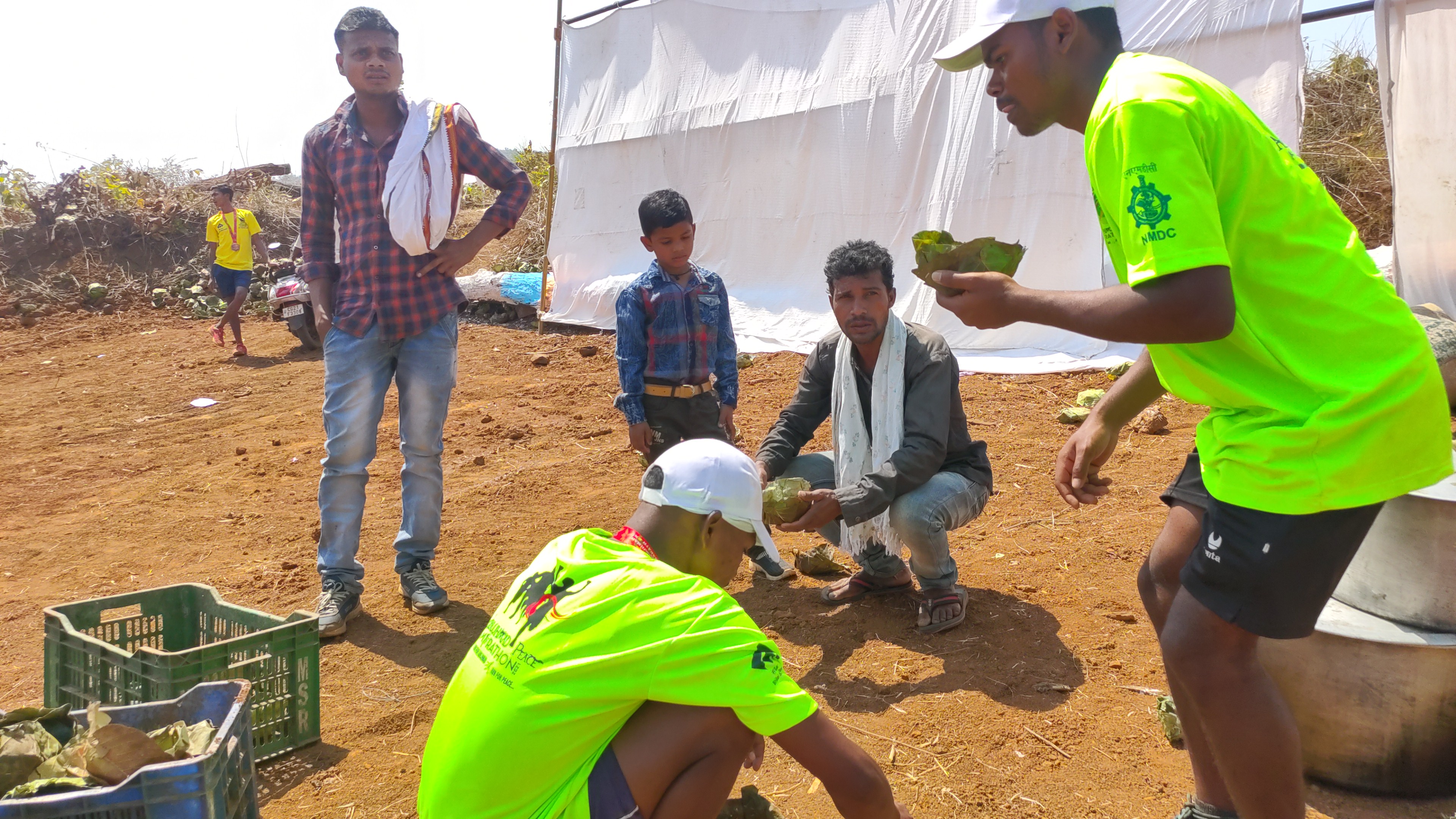 Runners tasted Madia Page and Chapada Chutney in the Abujhmad peace Half Marathon In Narayanpur