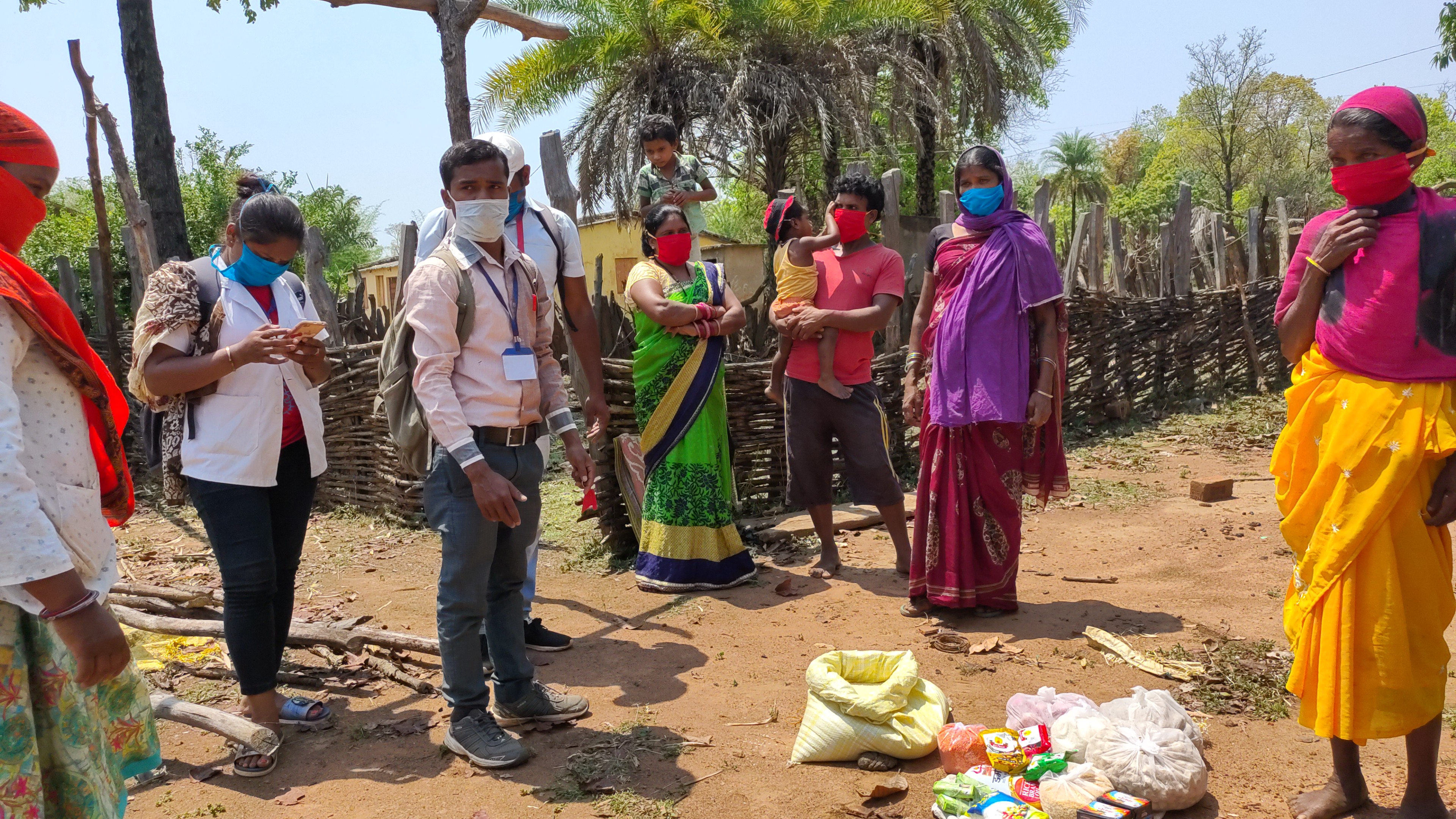 social service organization distributed food grains to needy in Narayanpur