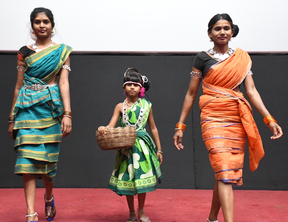 Models ramp walk in traditional costumes