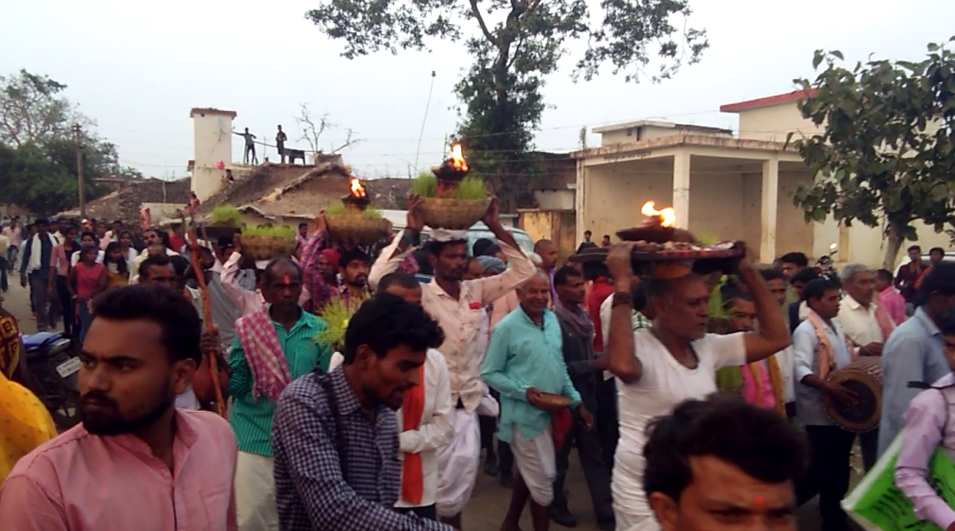 durg visarjan in pandariya