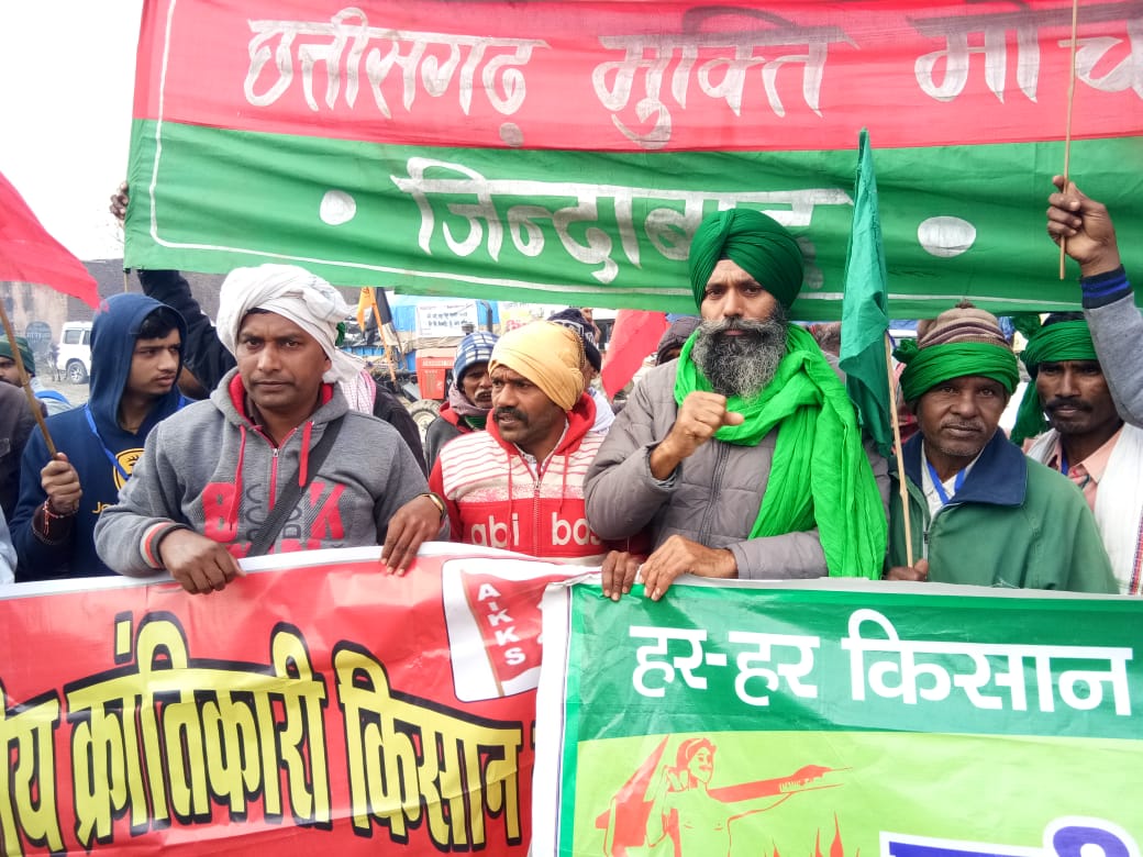 Chhattisgarh farmers on Singhu border