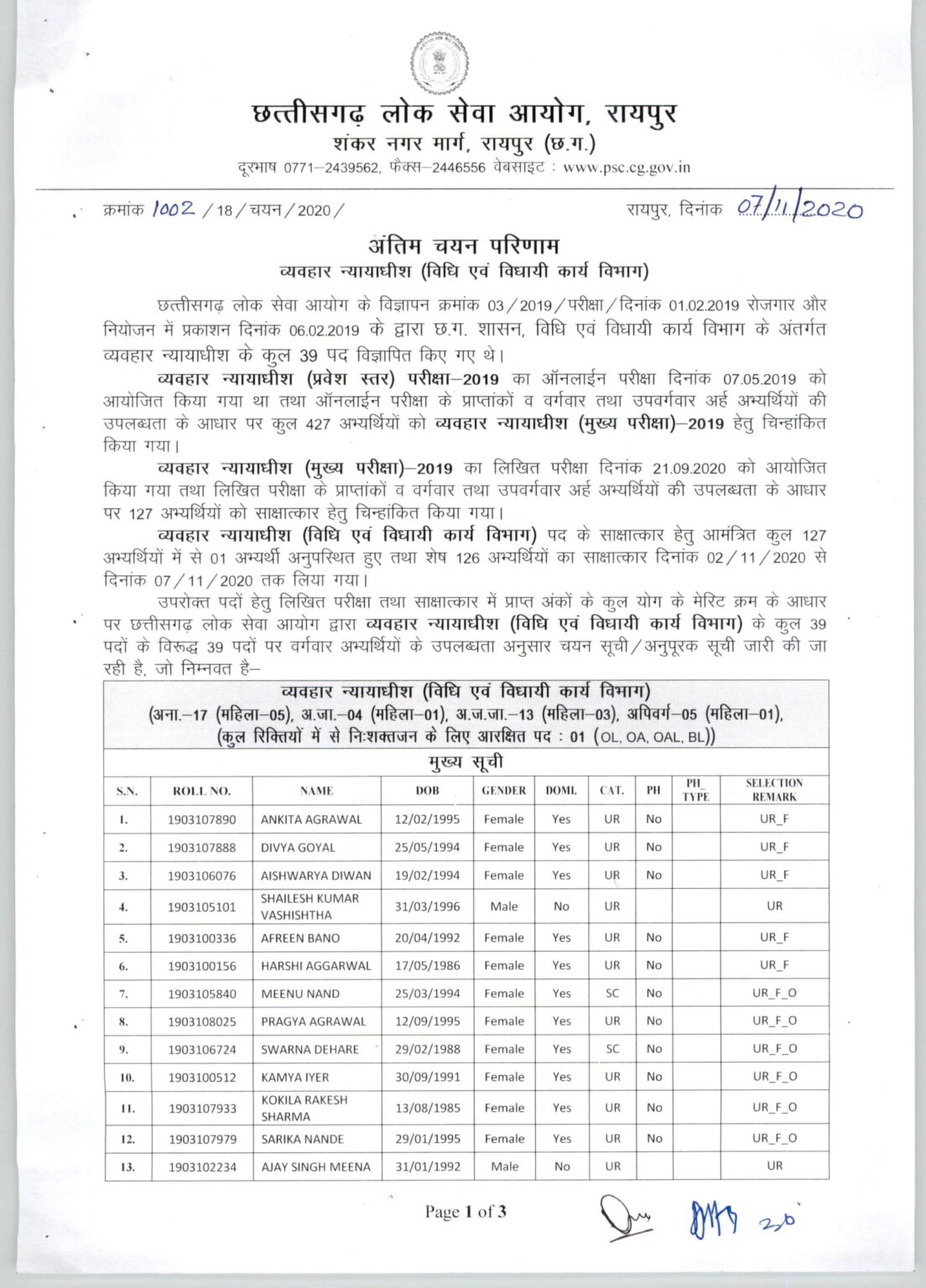 cgpsc-released-the-list-of-civil-judge-examination-2019